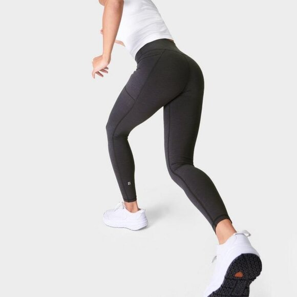 Sweaty Betty Pants - Sweaty Betty Super Sculpt High-Waisted Leggings in Black Marl